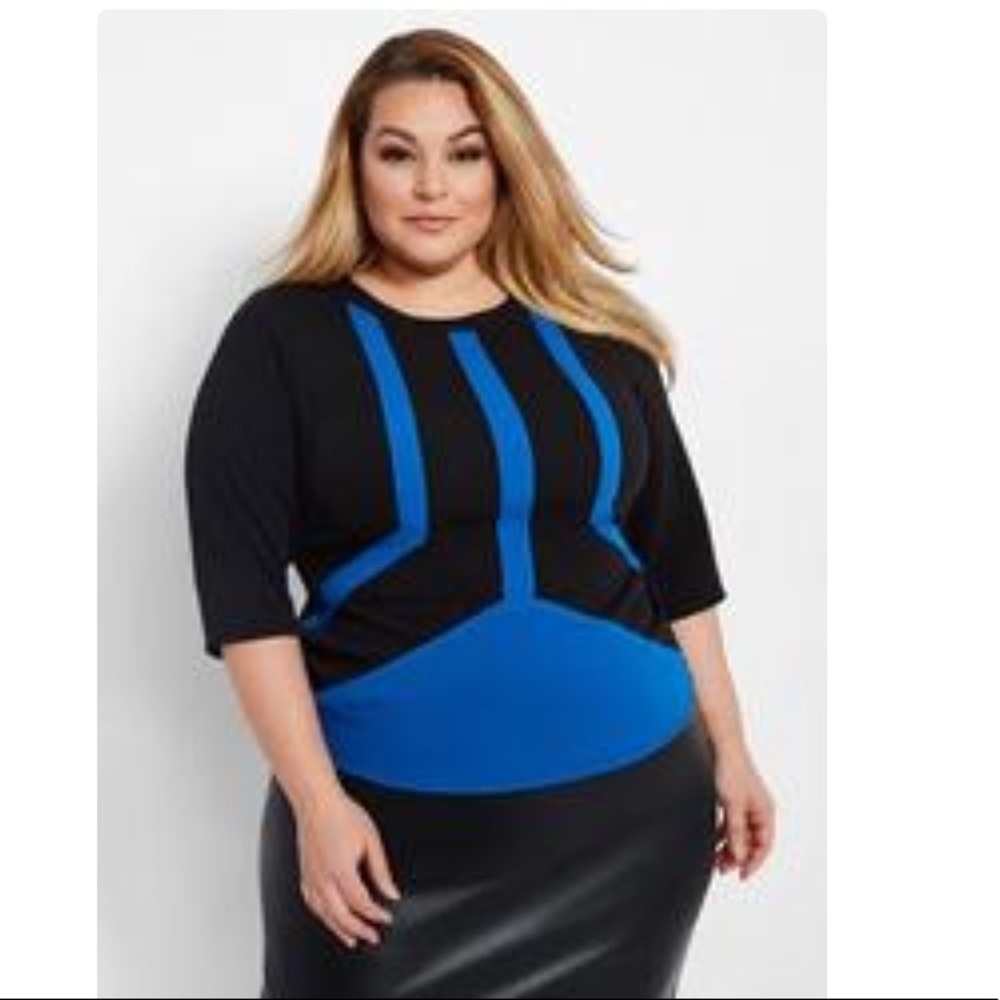 NWT Ashley Stewart 18/20 elbow sleeve top.